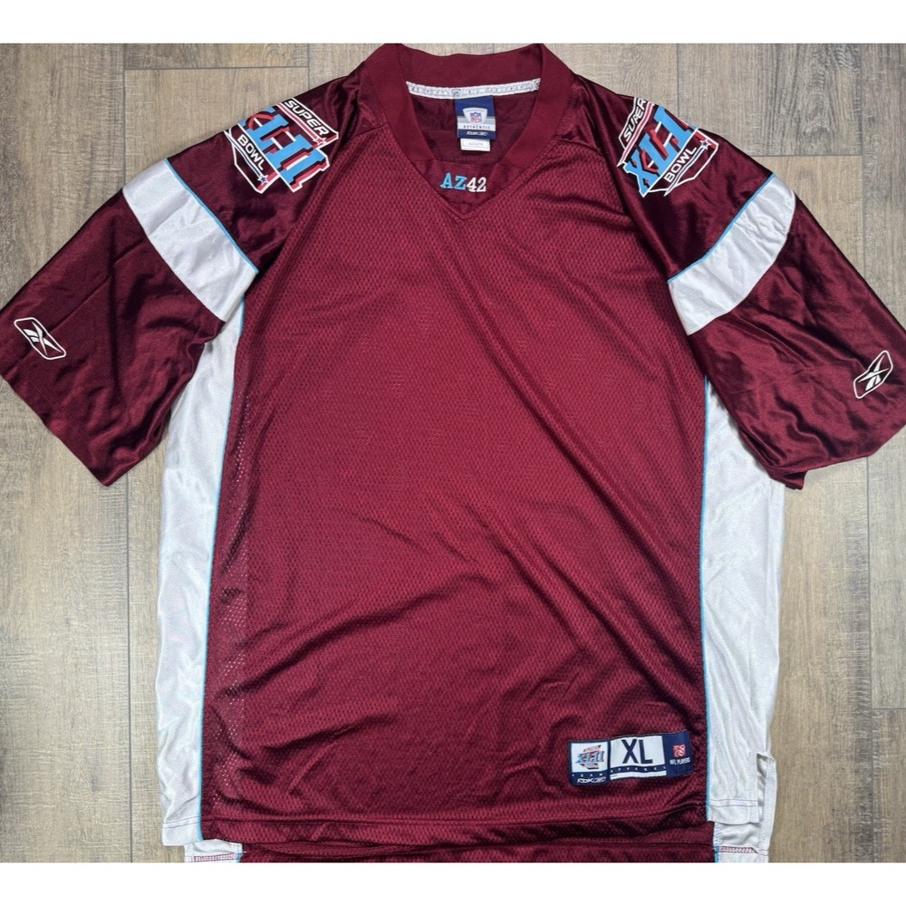 NFL Super Bowl XLII 42 Reebok Blank Red Jersey SB 42 Arizona Giants vs Patriots